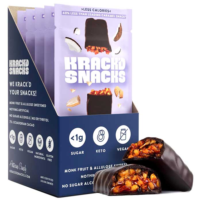 Krack'd Snacks - Candy Bar, 5ct | Multiple Flavors