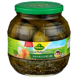 Kuhne - Barrel Pickle, 35.9 Oz - Pack of 6