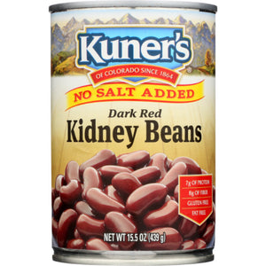 Kuner's - Red Kidney Beans No Salt, 15 Oz - Pack of 12