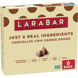 Larabar - Chocolate Chip Cookie Dough Bars 6 Pack, 9.6 Oz - Pack of 8