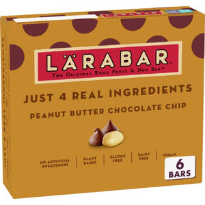 Larabar - Peanut Butter Chocolate Chip Bars 6 Pack, 9.6 Oz - Pack of 8