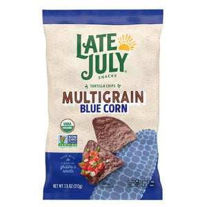 Late July - Multigrain Blue Corn Chips, 7.5 Oz - Pack of 12