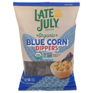 Late July - Tortilla Chips Dipper Blue Corn, 7.4 Oz - Pack of 9