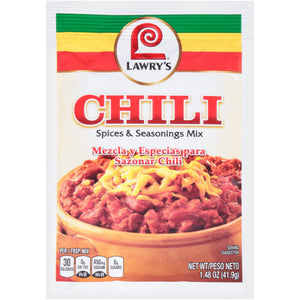 Lawry’s - Chili Seasoning Mix, 1.48 Oz - Pack of 12