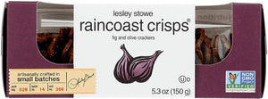 Lesley Stowe - Fig & Olive Crisps, 5.3 Oz - Pack of 12