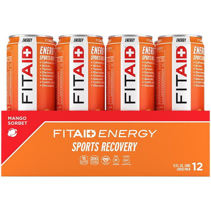 Lifeaid Beverage - FitAid Energy Mango, 12 Oz