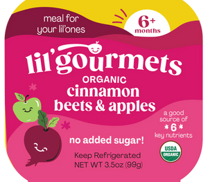 Lil Gourmets - Meal Bowl Cinnamon Apple Beet, 3.5 Oz - Pack of 8