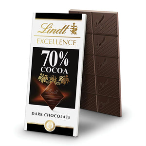 Lindt - Chocolate Bar Excellence 70% Cocoa, 3.5 Oz - Pack of 12