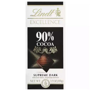 Lindt - Chocolate Bar Excellence 90% Cocoa, 3.5 Oz - Pack of 12