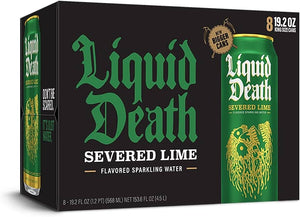 Liquid Death - Water Sparkling Severed Lime 8 pk, 153.6 fl Oz - Pack of 3