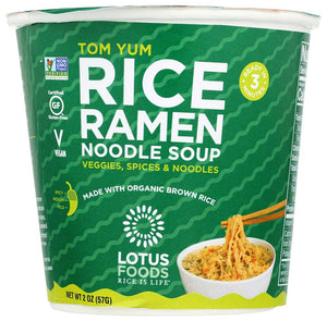 Lotus Foods - Brown Rice Organic Noodle Cup, 2 Oz - Pack of 6