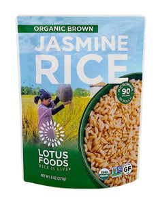 Lotus Foods - Organic Jasmine Brown Rice, 8 Oz - Pack of 6