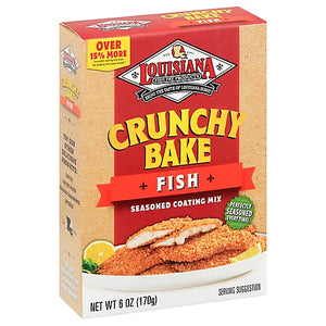 Louisiana Fish Fry - Crunch Bake Fish Seasoning, 6 Oz - Pack of 6