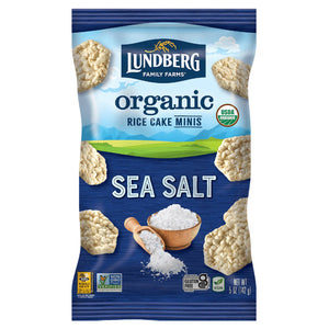 Lundberg - Organic Mini Sea Salt Rice Cakes, 5 Oz  - Pack of 6