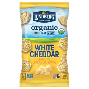 Lundberg - Organic Mini White Cheddar Rice Cakes, 5 Oz - Pack of 6