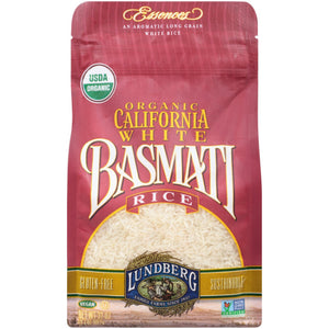 Lundberg - Organic White Basmati Rice California Gluten Free, 32 Oz - Pack of 6