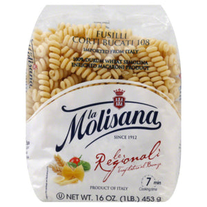 La Molisana - Fusilli Bucati Corti Pasta, 16 Oz - Pack of 12