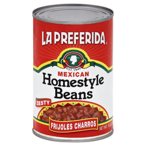 La Preferida - Frijole Charros Home Style Beans, 15 Oz - Pack of 12