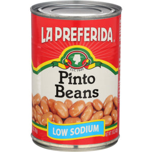 La Preferida - Pinto Low Sodium Beans, 15 Oz - Pack of 12