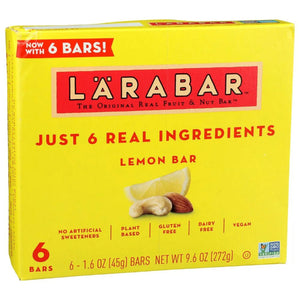 Larabar - Lemon Bars 6 Pack, 9.6 Oz - Pack of 8