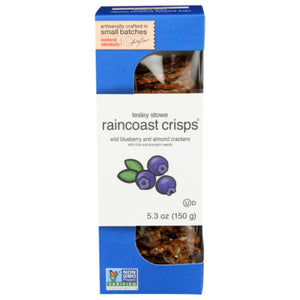 Lesley Stowe - Wild Blueberry & Almond Raincoast Crisps Crackers, 5.3 Oz