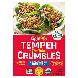 Lightlife - Tempeh Crumbles Original, 8 Oz | Pack of 8
