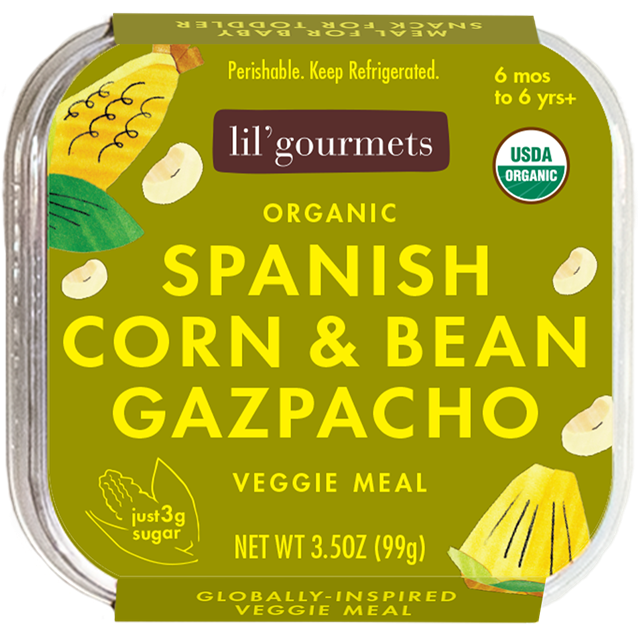 Lil Gourmets - Organic Spanish Corn & Bean Gazpacho, 3.5 Oz