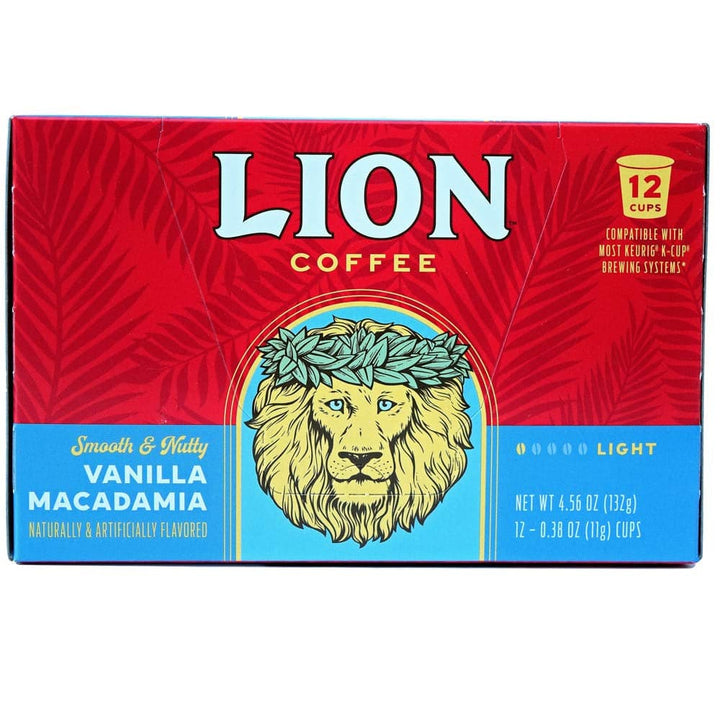 Lion Coffee - Vanilla Macadamia Medium Roast Coffee 12 Pk