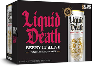 Liquid Death - Water Sparkling Bury It Alive 8 pk, 153.6 fl Oz - Pack of 3