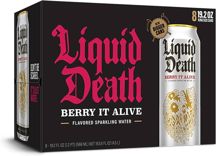 Liquid Death Water Sparkling Bury It Alive 8 pk 153.6 fl oz