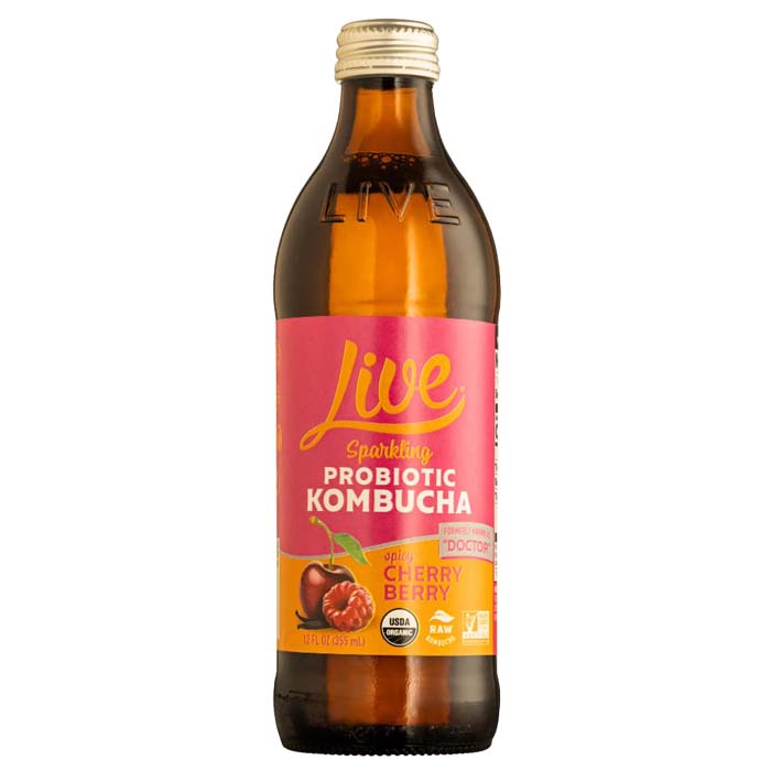 Live Kombucha - Sparkling Probiotic Kombucha, 12floz | Multiple Flavors | Pack of 8