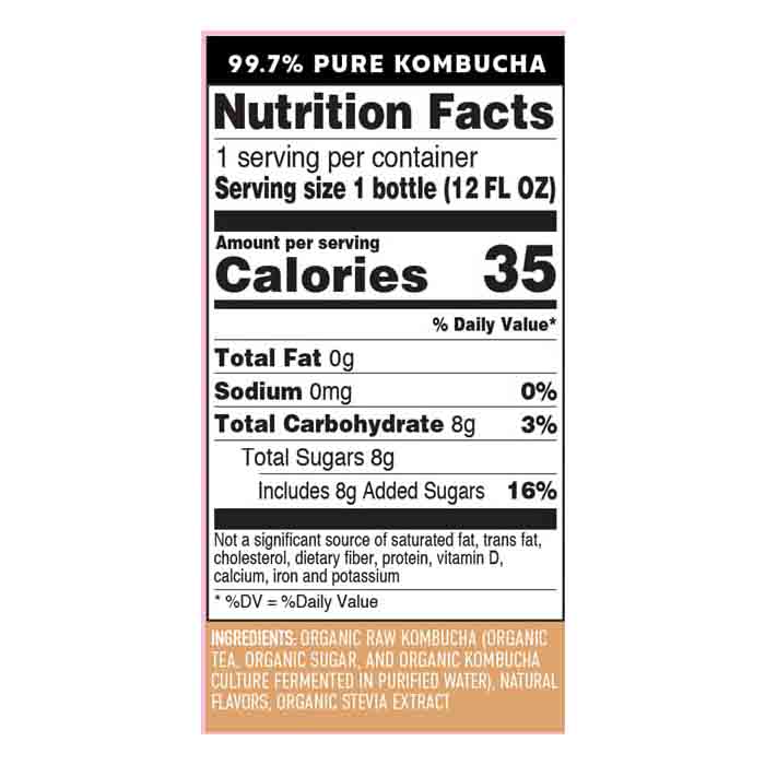 Live Kombucha - Sparkling Probiotic Kombucha, 12floz | Multiple Flavors | Pack of 8