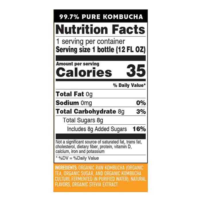 Live Kombucha - Sparkling Probiotic Kombucha, 12floz | Multiple Flavors | Pack of 8