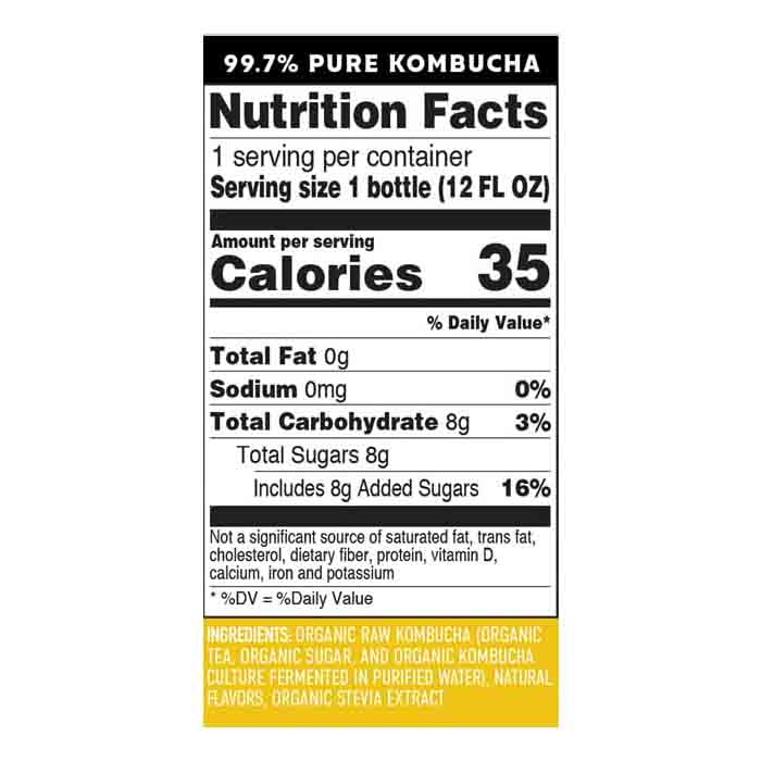 Live Kombucha - Sparkling Probiotic Kombucha, 12floz | Multiple Flavors | Pack of 8