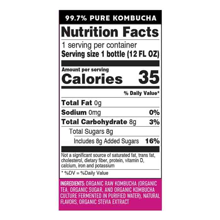 Live Kombucha - Sparkling Probiotic Kombucha, 12floz | Multiple Flavors | Pack of 8