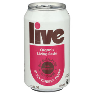 Live Kombucha - Spicy Cherry Berry, 12 Oz | Pack of 6