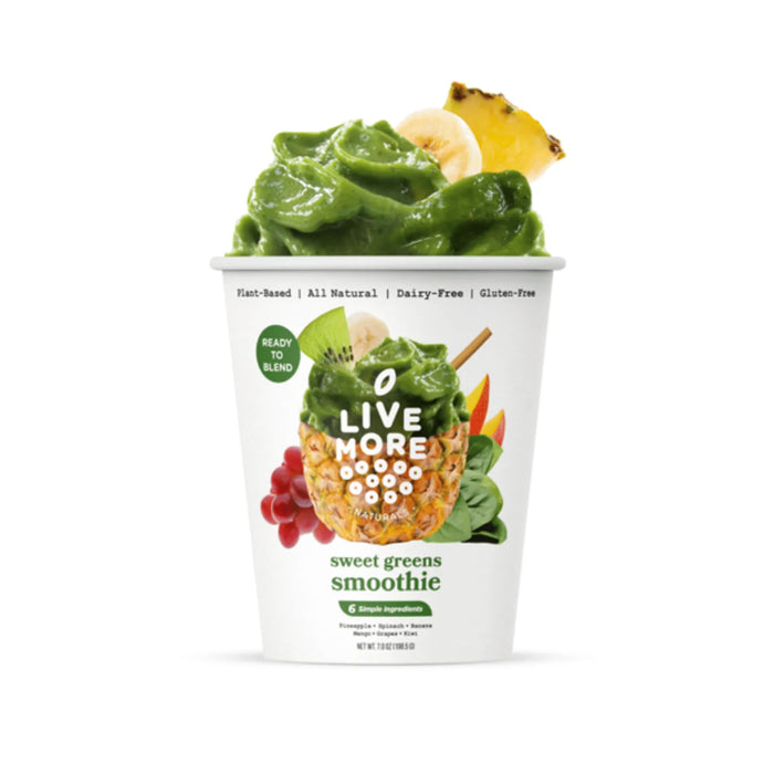 LiveMore Naturals - Smoothie Cup Sweet Greens, 7 Oz | Pack of 6