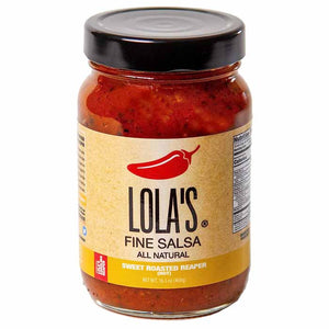 Lola's Fine Hot Sauce - Salsa Sweet Roasted Reaper, 16oz | Pack of 6