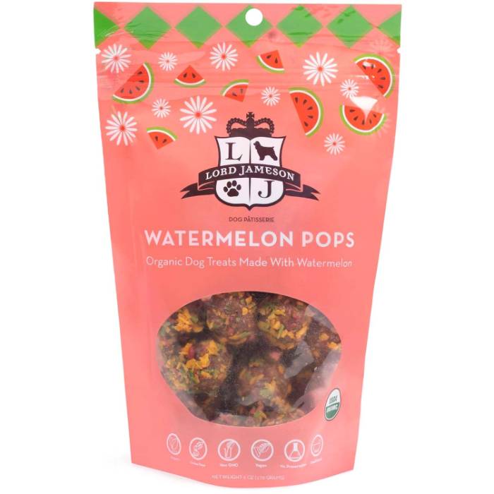 Lord Jameson - Organic Farm Stand Dog Treats Watermelon Pops, 6oz