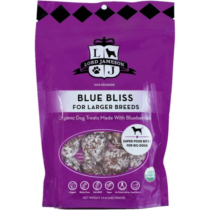 Lord Jameson - Organic Large Breed Dog Treats Blue Bliss, 10oz