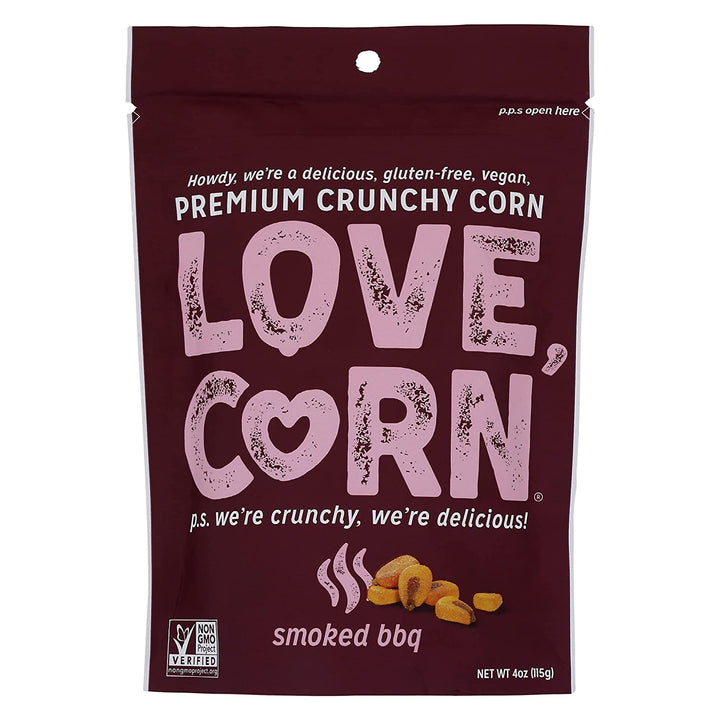 Love Corn - Love Corn BBQ, 4oz  Pack of 12