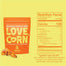 Love Corn - Premium Crunchy Corn Vegan cheesy, 4oz - Back
