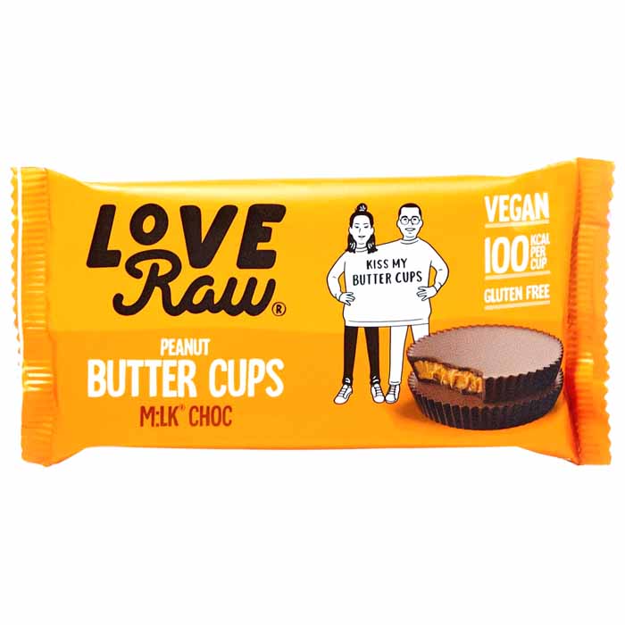 LoveRaw - M:lk® Choc Peanut Butter Cups, 34g
