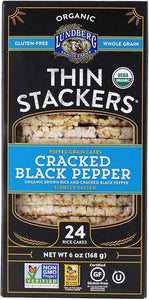 Lundberg - Organic Thin Cracked Black Pepper, 6 Oz - Pack of 6