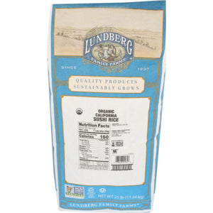 Lundberg - Organic California Sushi Rice, 25 Lbs