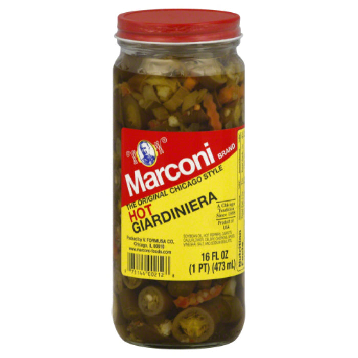 Marconi - Giardiniera Hot, 16 Oz - Pack of 12