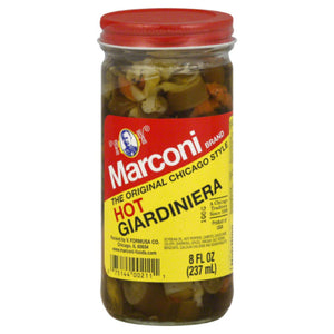 Marconi - Giardiniera Hot, 8 Oz - Pack of 12