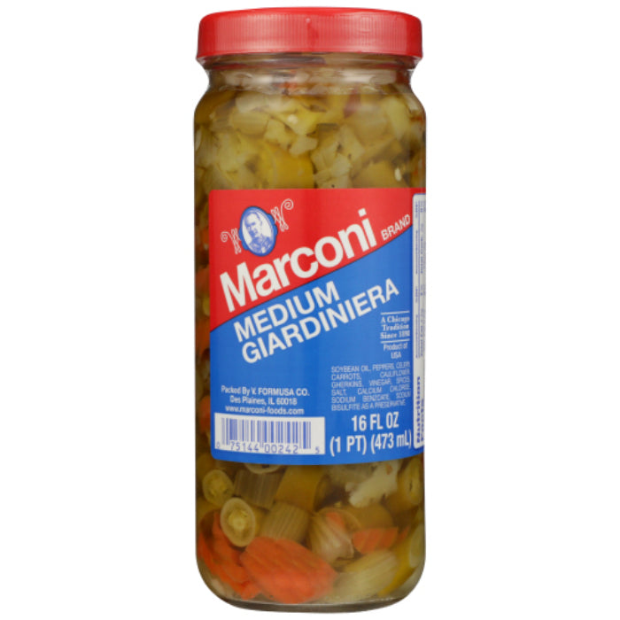 Marconi - Giardiniera Medium, 16 Oz - Pack of 12