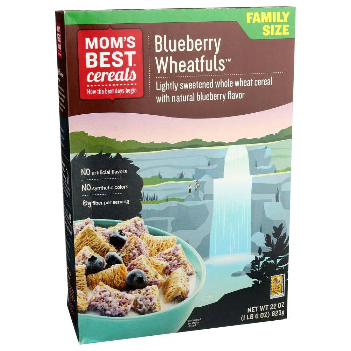 Moms Best - Blueberry Wheatfuls Cereal, 22 Oz (Pack of 12)