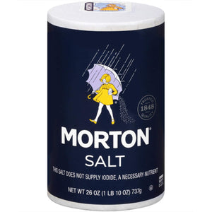 Morton's - Salt Plain, 26 Oz - Pack of 24